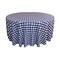 Gingham Checkered Round Tablecloth Spun Polyester Double Sided